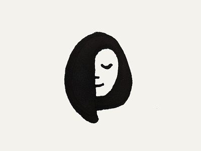 Sleeepy Sketch brand branding design face icon identity logo mark sketch sleep sleepy symbol women