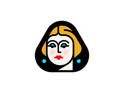 WIP branding design face faces identity lady logo mark woman