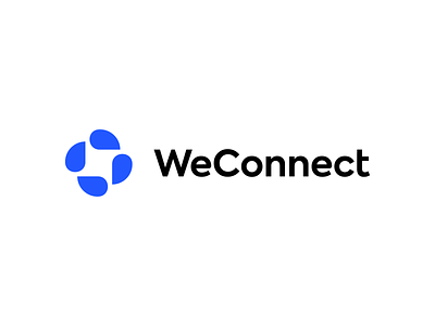WeConnect brand branding cloud clouds connect design hosting icon identity logo minimal startup