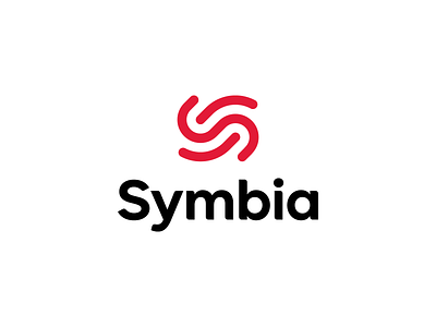 Symbia brand branding consulting design identity logo mark minimal modern monogram path startup symbiosis symbol together work
