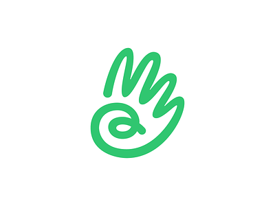 Hand a brand branding care design friendly hand hand drawn handmade icon identity logo mark scribble sharing startup startup branding