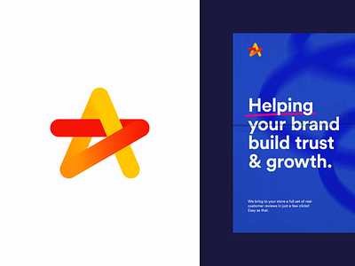 Reviews a brand branding connect design dynamic icon identity logo logo design mark minimal monogram review simple star startup