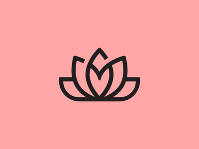 Lotus brand branding design flower logo heart icon identity logo lotus mark minimal startup symbol