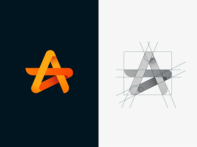 AStar a brand branding design icon identity lettermark logo loop mark minimal monogram reviews star startup technology