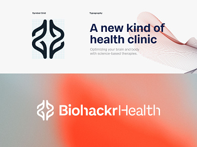 Biohackr Health biohacking brand branding clinic design health icon identity logo mark minimal monogram startup