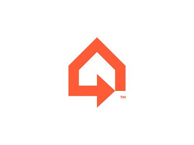 House arrow brand branding construction design house identity logo mark minimal warehouse