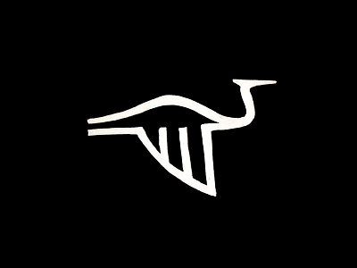 Crane bird brand branding crane design fly identity logo mark minimal