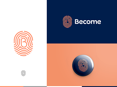 Become b branding bulgaria fingerprint identity logo mark trace tsanev