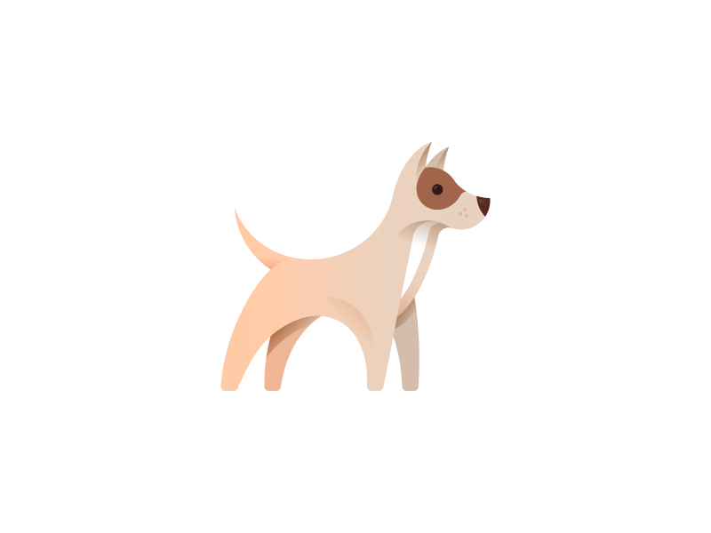 Dog illustration minimal bulgaria tsanev geometric animal cute puppy icon illustration dog