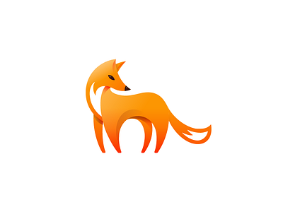 Fox illustration animal artwork bulgaria fox gradient icon illustration logo shape simple tsanev