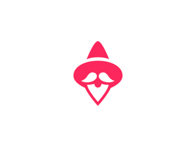 Wizard logo magic pin place symbol tsanev wizard