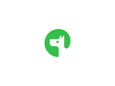 Bow dog logo mark monogram p symbol tsanev