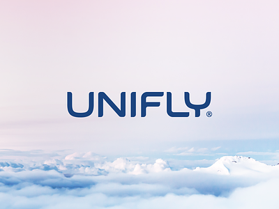 Unifly wordmark aviation branding drone fly identity lettering logo unifly wordmark