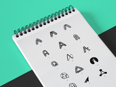 Logo explorations a draft explorations logo mark monogram sketch symbols tsanev