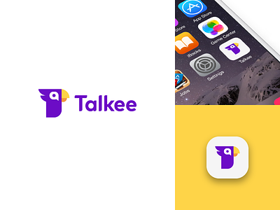 Talkee app bird branding language logo message parrot talkee tsanev voice