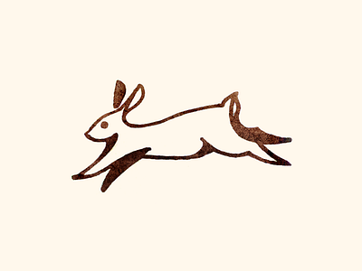 Rabbit hand drawn identity logo rabbit run sketch tsanev