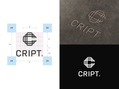 Cript logotype branding credit card cript identity logo tsanev