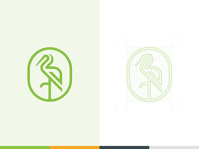 Stork logo design animal bird branding identity logo mark minimal stork tsanev vector