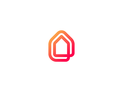 Home mark branding heat home house icon logo window
