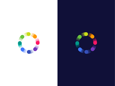 Cycle mark abstract branding color cycle flow logo minimal