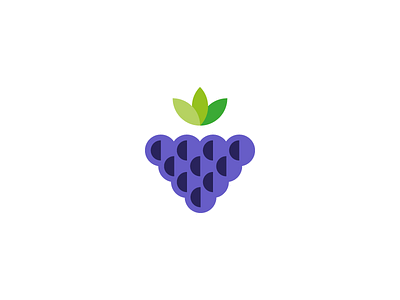 Grapes branding color design fruit grapes icon logo minimal