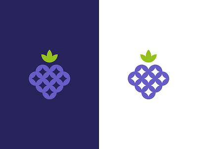 Grapes branding color design fruit grapes icon logo minimal