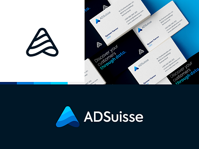 ADSuisse Branding a arrow branding data logo minimal monogram progress