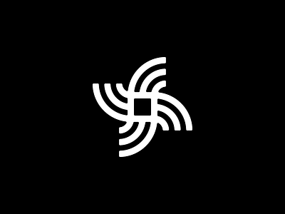 Abstract box branding connect info logo mark signal symbol