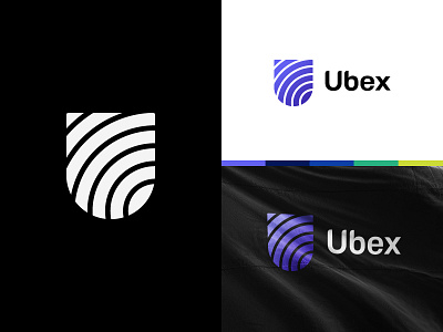 Ubex Branding block chain branding color crypto identity letter logo minimal monogram u