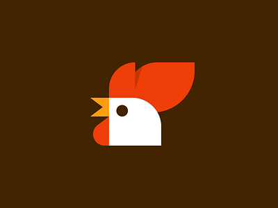 Rooster bird branding chick design geometry logo pollos rooster