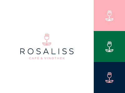 Coffee shop Branding brand branding coffee design logo minimal rose wine