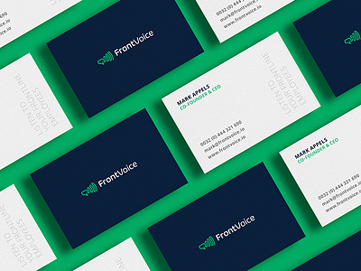 Frontvoice Cards brand brand guide branding card design identity logo megaphone