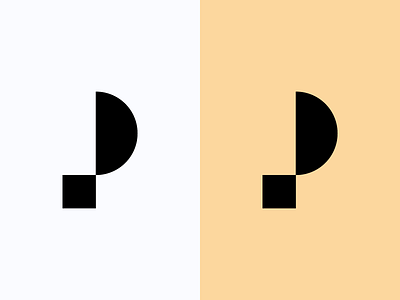 P Monogram abstract branding logo mark minimal monogram p question
