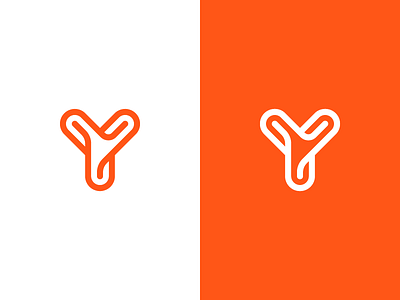 Y Monogram blockchain branding design ico letter logo monogram trading y