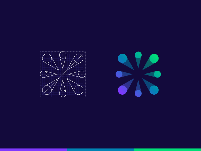 Yoway Mark transaction peers money financial decentralized crypto grid branding logo mark yoway