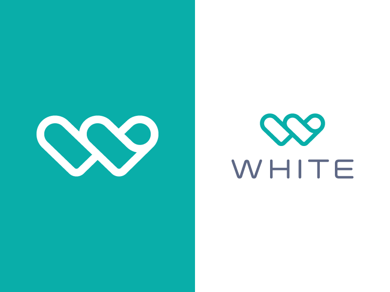 White Branding w medic care together branding doctor healthcare hearts logo white