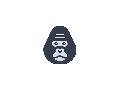 Gorilla animal branding gorilla head logo minimal monkey symbol