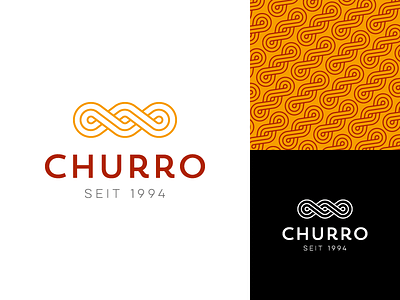 Churro logo design branding churros design food logo pastry pattern snack