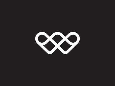 White Branding branding dental healthcare heart infinity logo love monogram startup w white