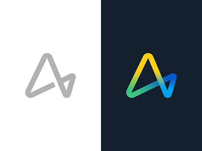 Infinite A a app branding concept data infinity logo loop monogram startup vibe