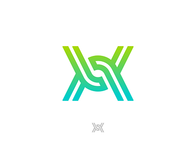 X chain Ambigram a abstract ambigram blockchain branding chain connect letter logo mark secure startup x