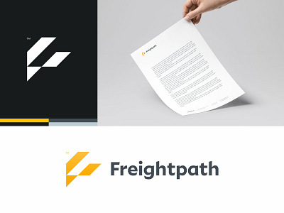 Freightpath Branding branding cargo freightpath geometric identity logo minimal monogram path stationary design