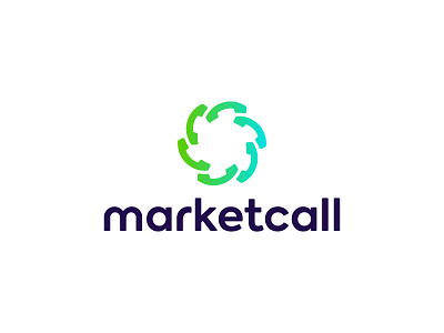 Marketcall branding call cog construction geometry grid logo minimal phone sound united voice