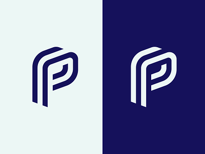 Pact Monogram branding design letter lines logo monogram p perspective studio typography