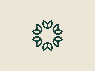 Flower Mark beauty brand branding flower herbal leafs logo medical organic simple