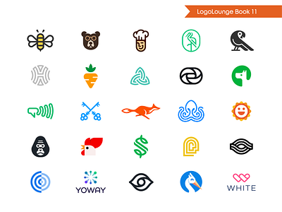 Logolounge Book11 bear bee book branding carrot cook dog fox gorilla honor key letter logo logolounge monogram octopus parrot rooster smile stork