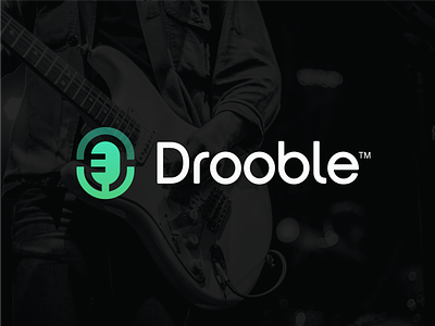 Drooble branding logo microphone music producer sound spread startup