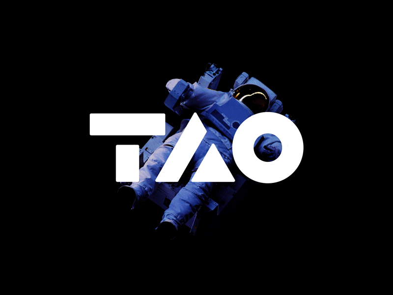 TAO arrow branding cosmos fly geometric logo minimal negative space logo planet stratosphere technologies upward wordmark
