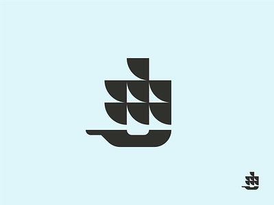 Big boat boat brand design branding explorer geometric logo marine minimal navigate ship travel