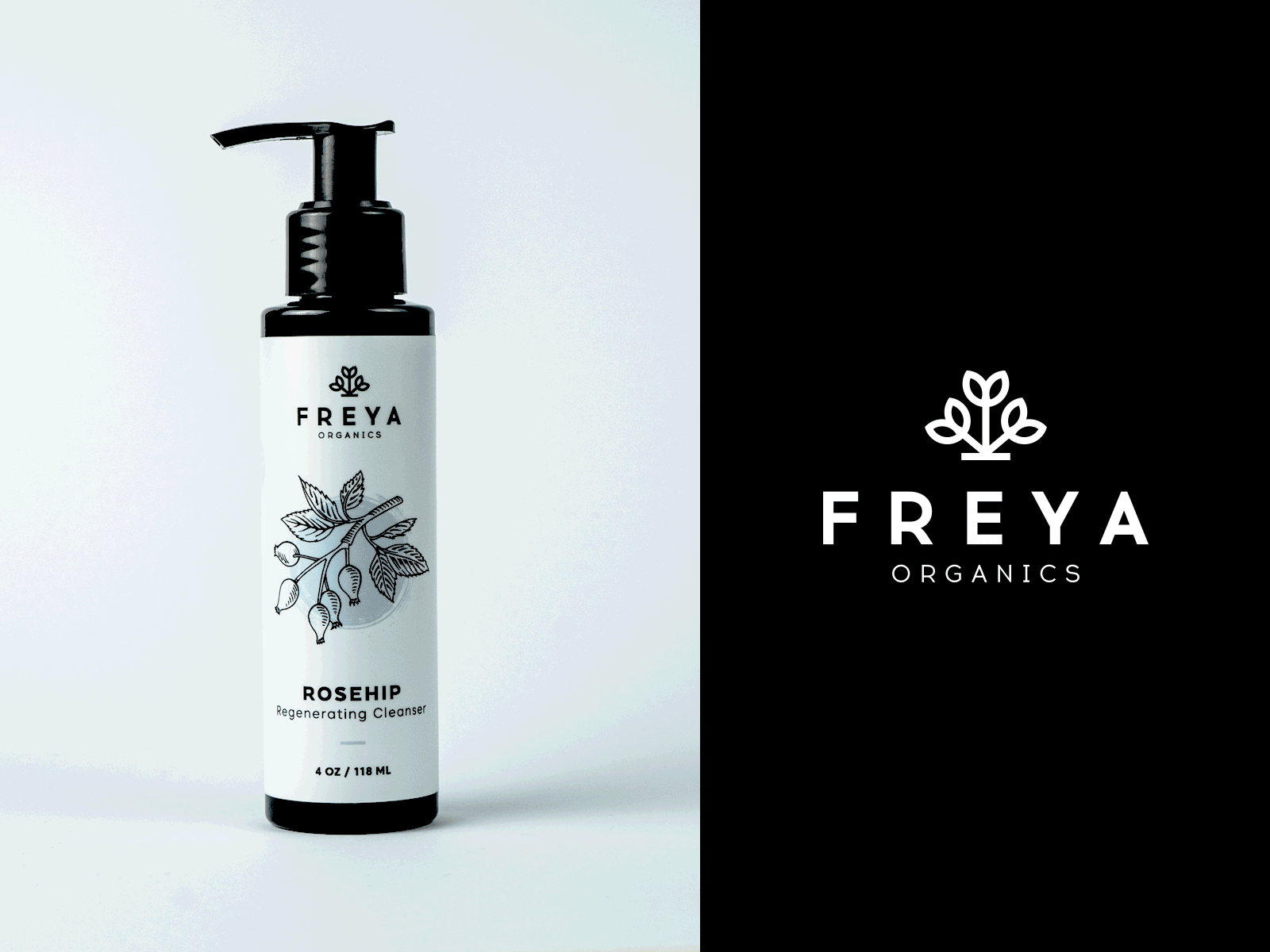 Freya Branding brand brand identity branding cosmetics identity leaf logo logotype mark monogram organics skincare